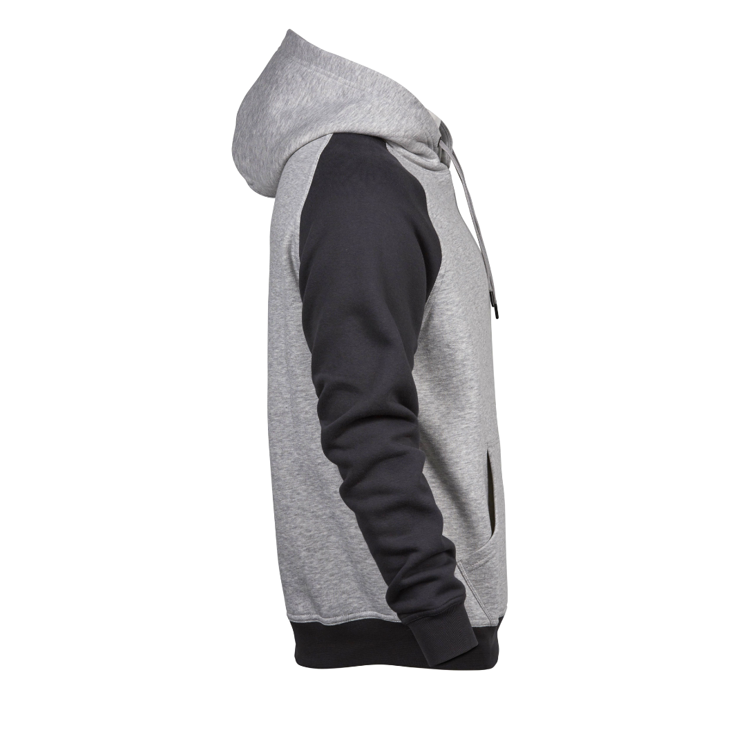 Sweat capuche manches contrastées