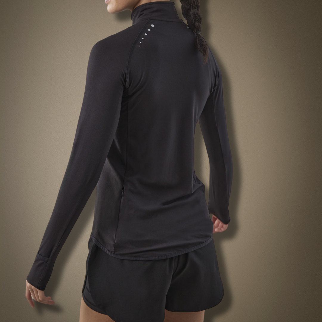 Haut à Manches LONGUES 1/4 ZIP FEMME