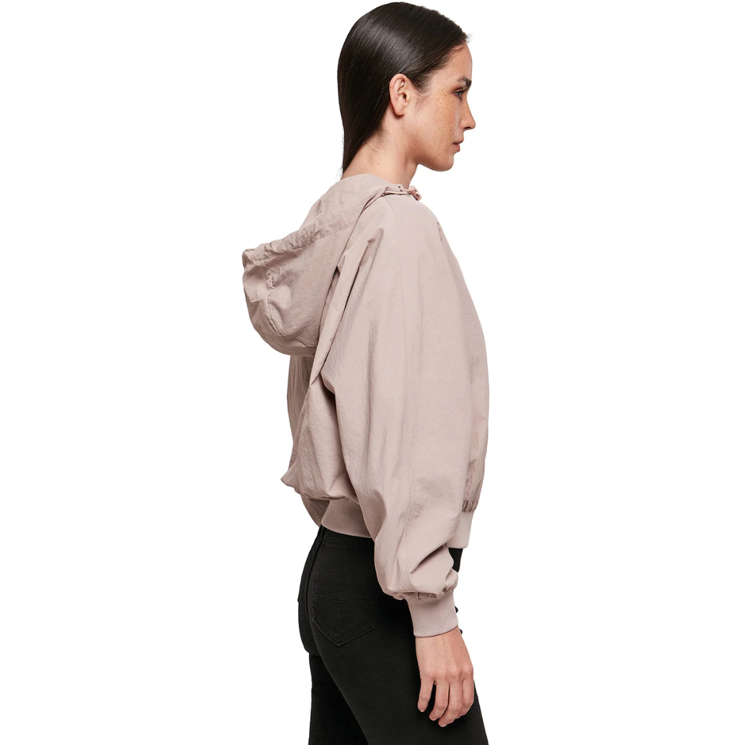 Veste femme manches chauve-souris et aspect froissé