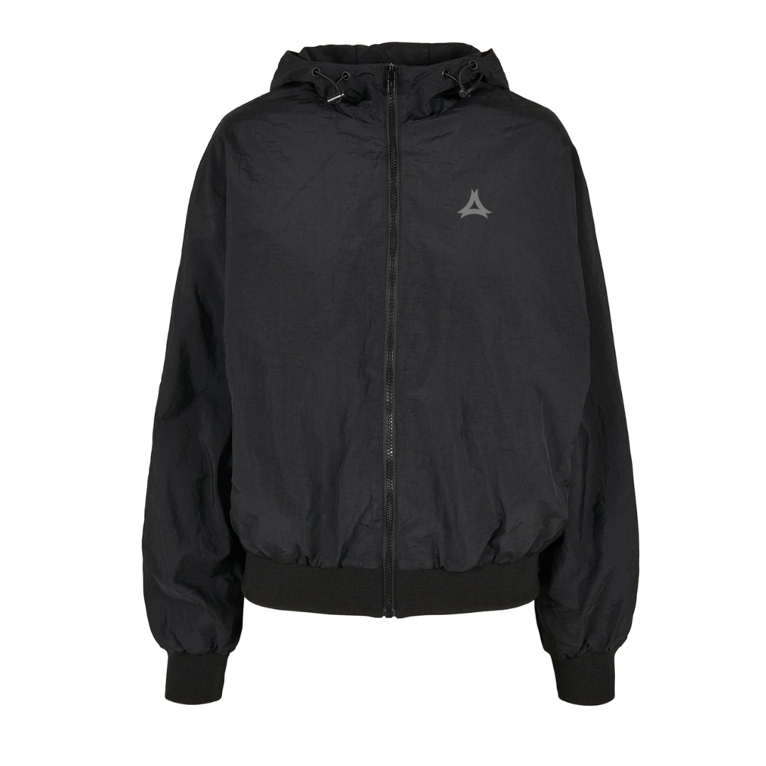 Veste femme manches chauve-souris et aspect froissé