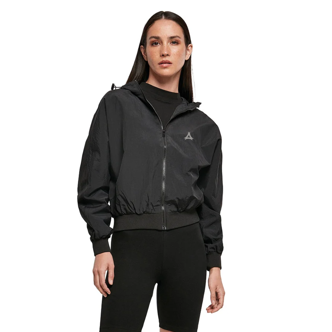 Veste femme manches chauve-souris et aspect froissé
