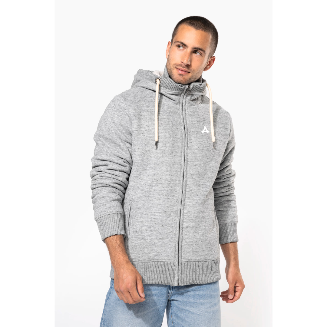 Veste Doublée Sherpa au Look Vintage