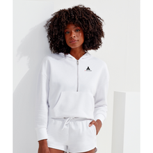 Charger l&#39;image dans la galerie, Sweat à capuche 1/2 zip femme
