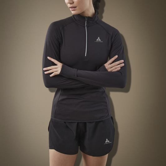 Haut à Manches LONGUES 1/4 ZIP FEMME