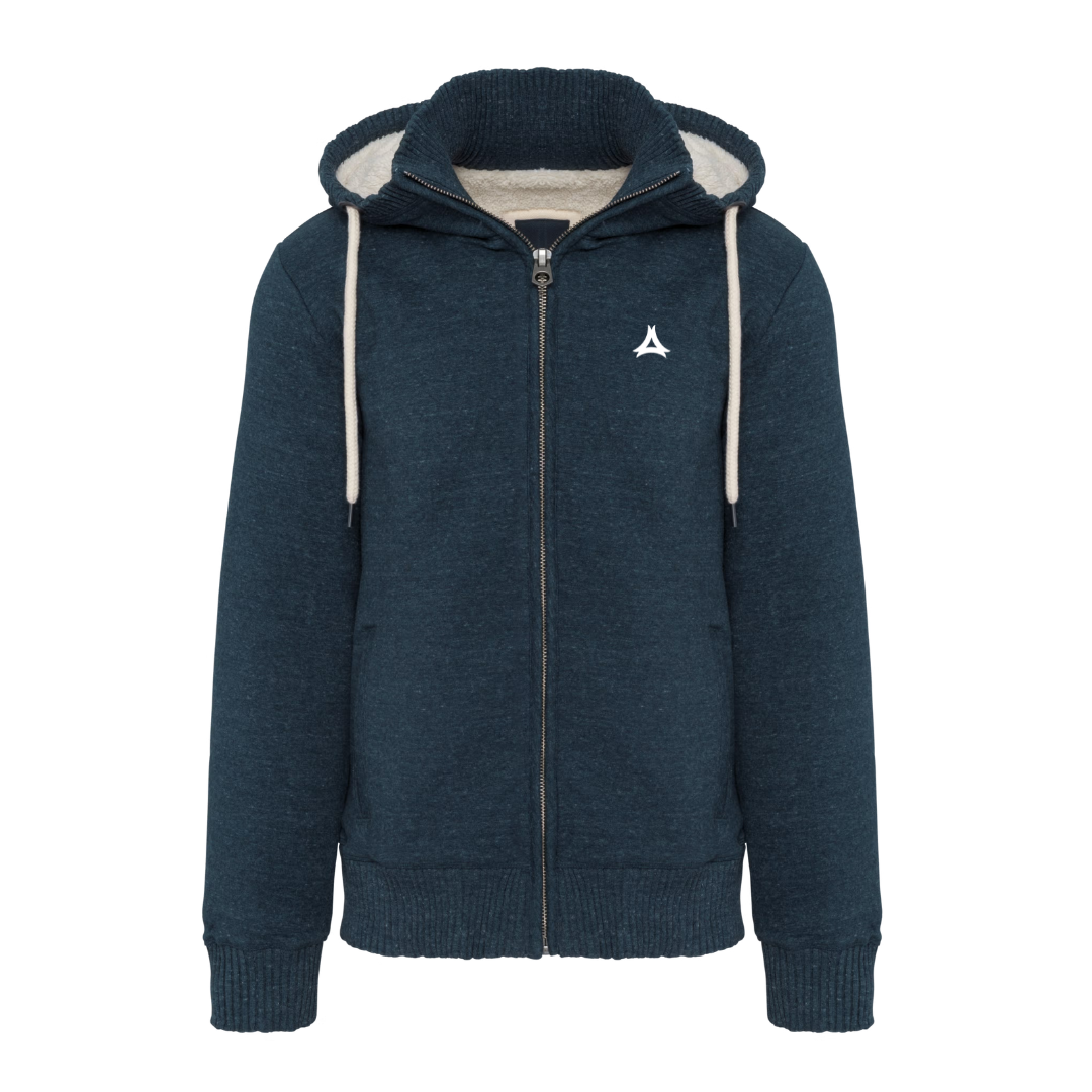 Veste Doublée Sherpa au Look Vintage