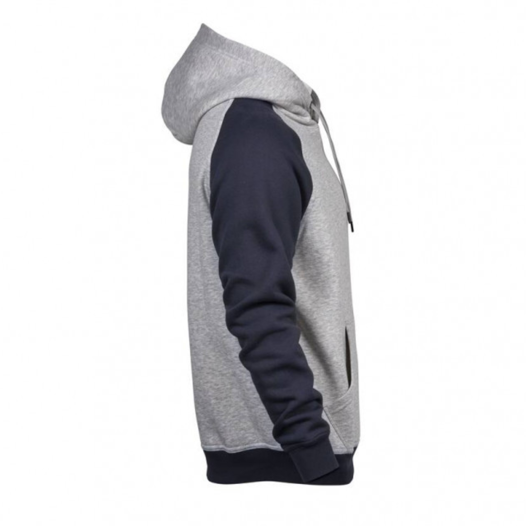 Sweat capuche manches contrastées