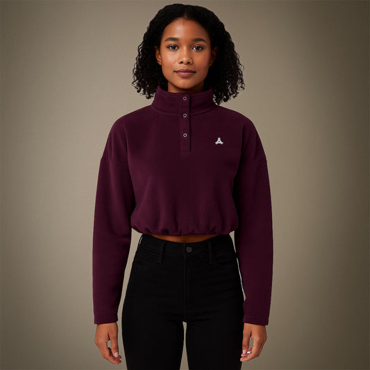 Polaire à la coupe crop top