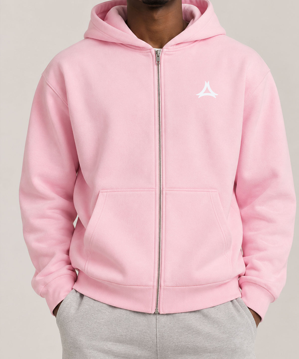 Veste zippé oversize brodé