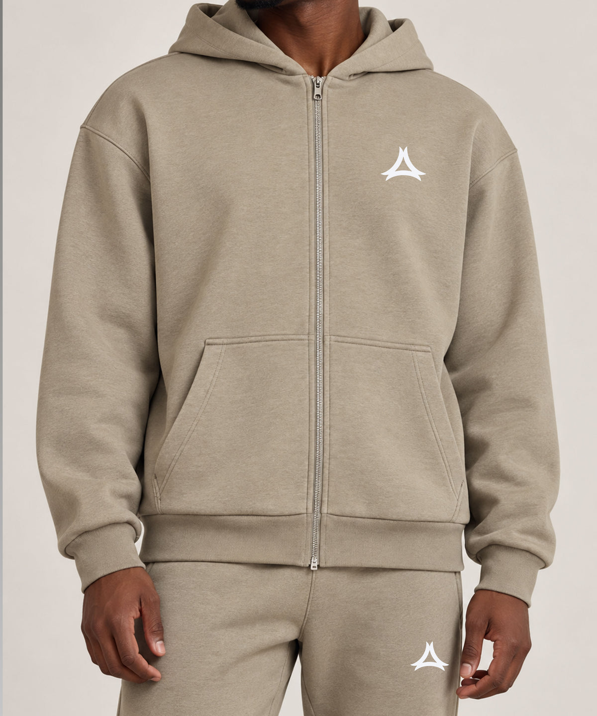 Veste zippé oversize brodé