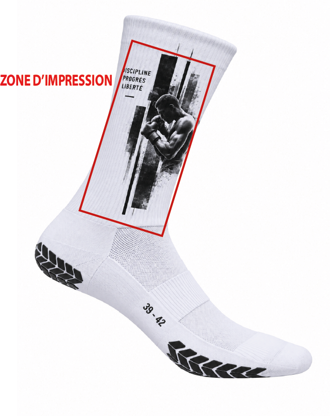 Chaussettes de sport antidérapantes personnalisables