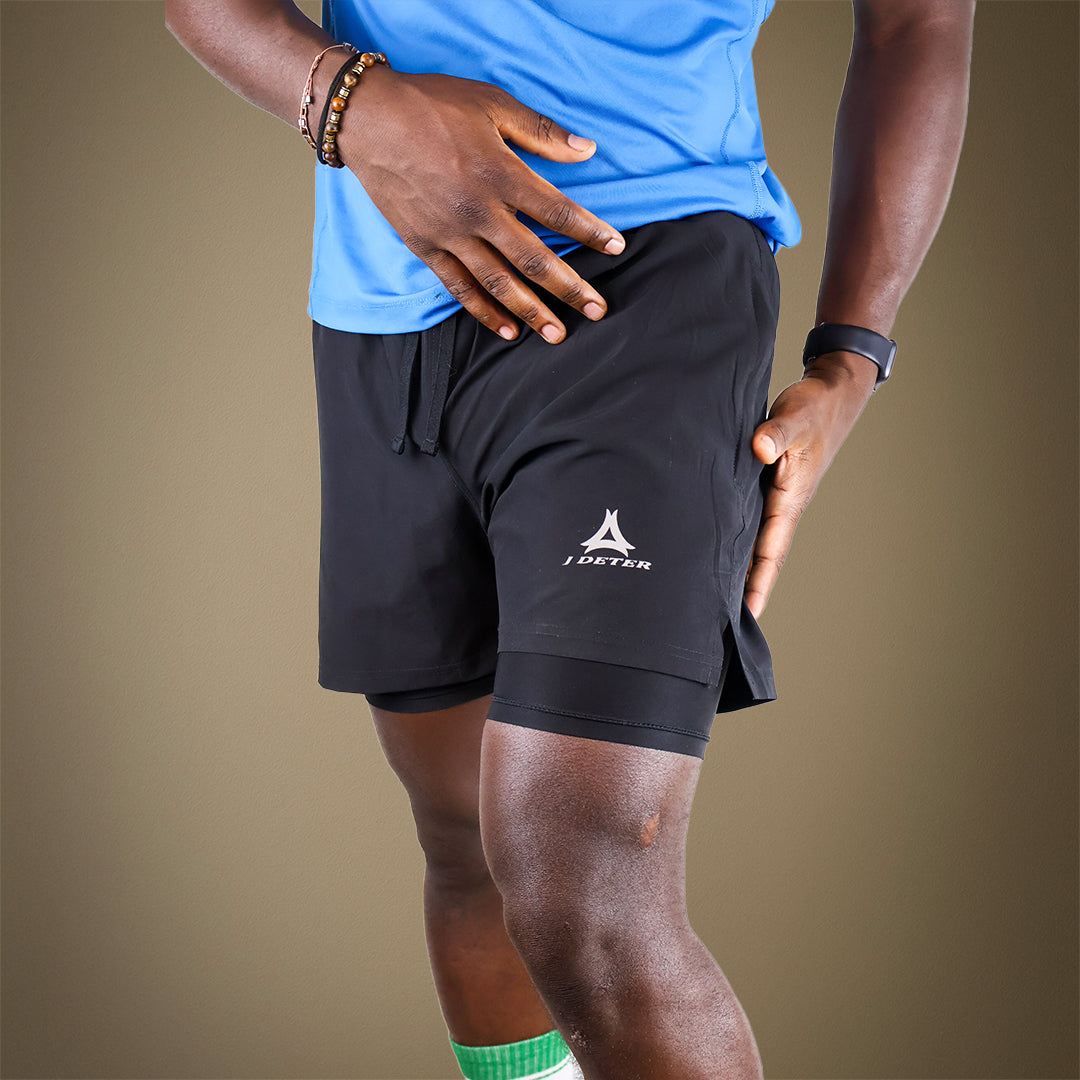 Short de sport double épaisseur