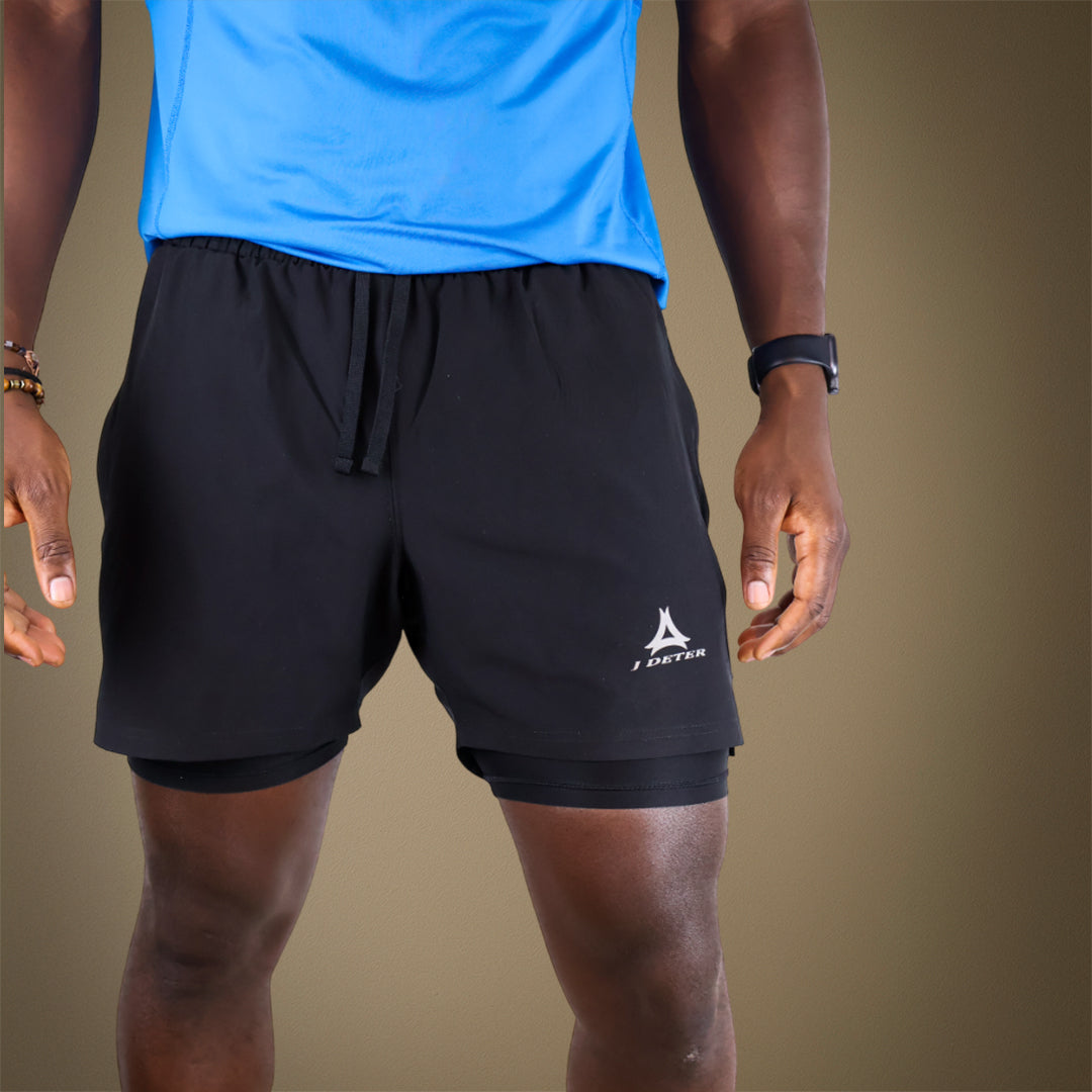 Short de sport double épaisseur