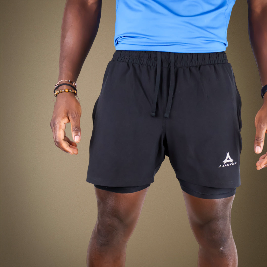Short de sport double épaisseur